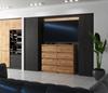 Große Kommode Eiche Wotan 120 CM 8 Schubladen TV-Schrank für Wohnzimmer Schlafzimmer
