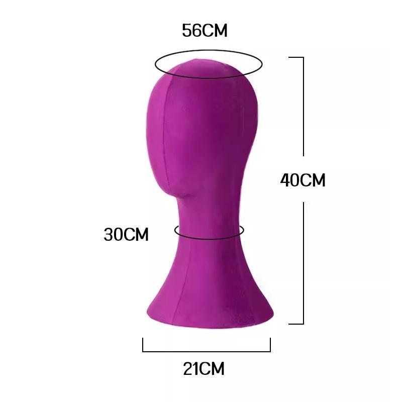 Color Velvet Fabric Cover Female Mannequin Head For Hat Wigs and Jewelry Display