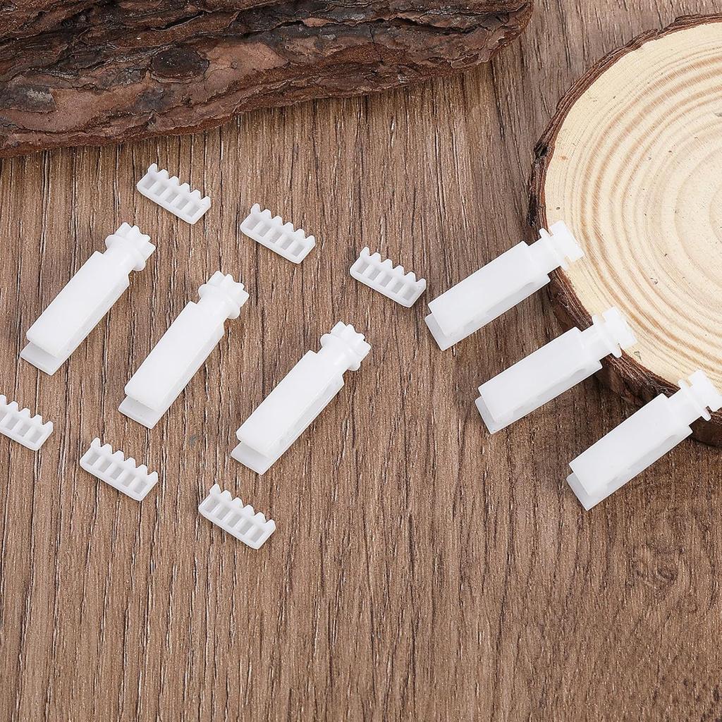 12 Pieces Vertical Blinds Replacement Stem and Gear Vertical Blinds Components Accessories Window Valance Curtain Clip Bracket Control Wand Plastic