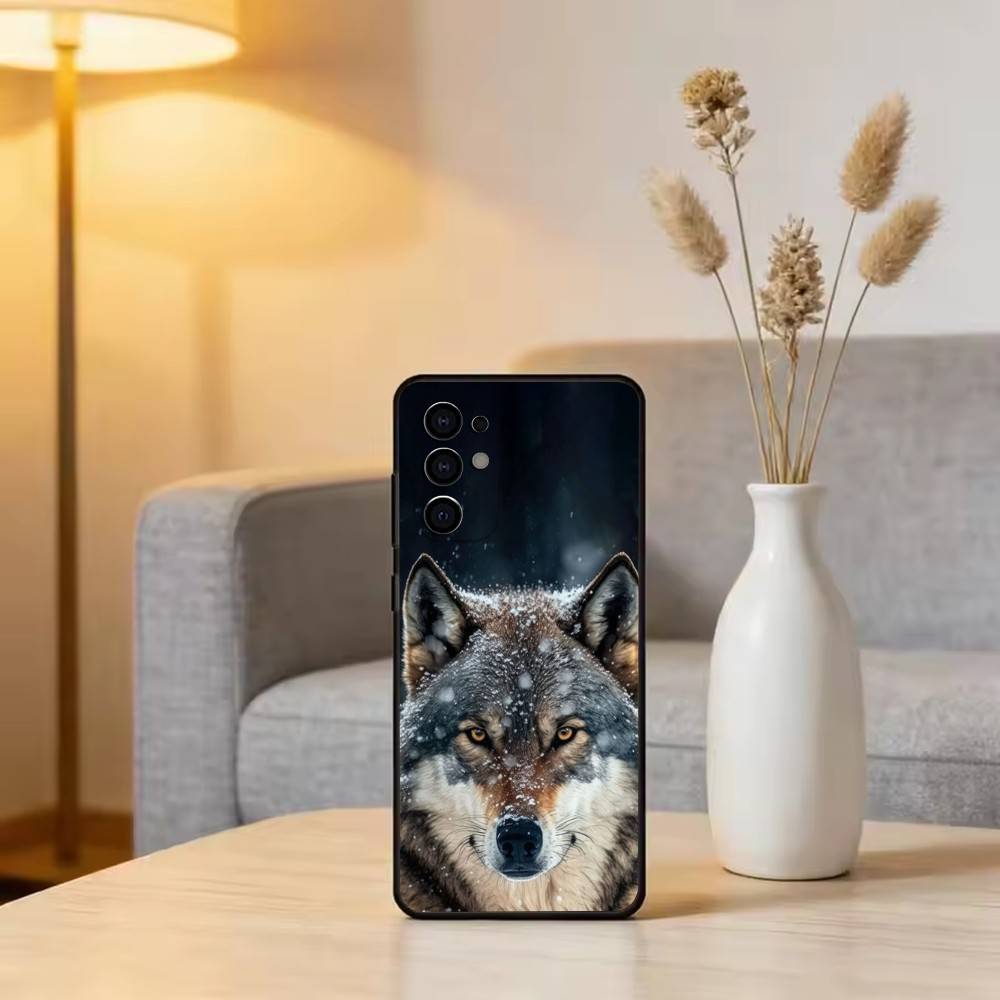 Savage Wolf Theme Phone Case For Samsung S25,S24,S21,S22,S23,S30,Ultra,S20,Plus,Fe,Lite,Note,10,Black Cover
