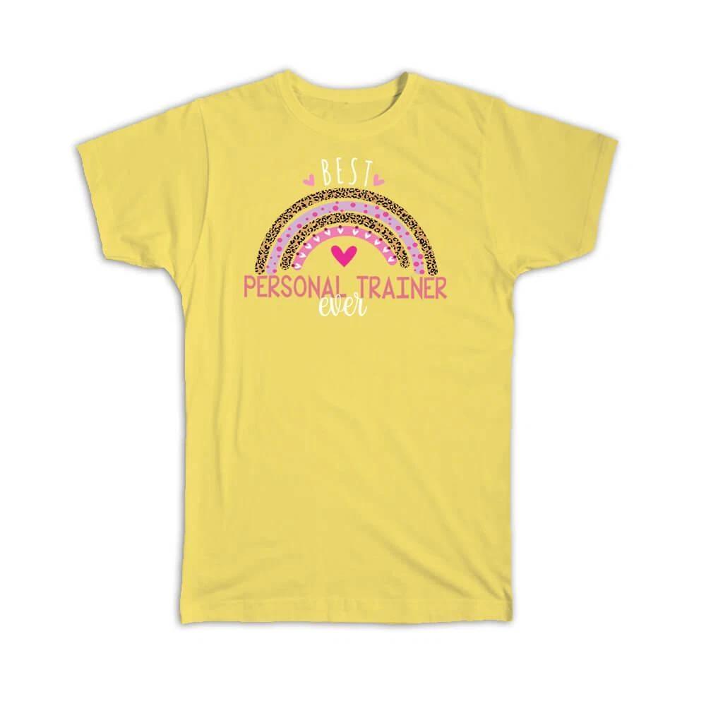 Подарочная футболка : Лучший персональный тренер в истории Женский тренер Спортивная жизнь Животный принт 2XL