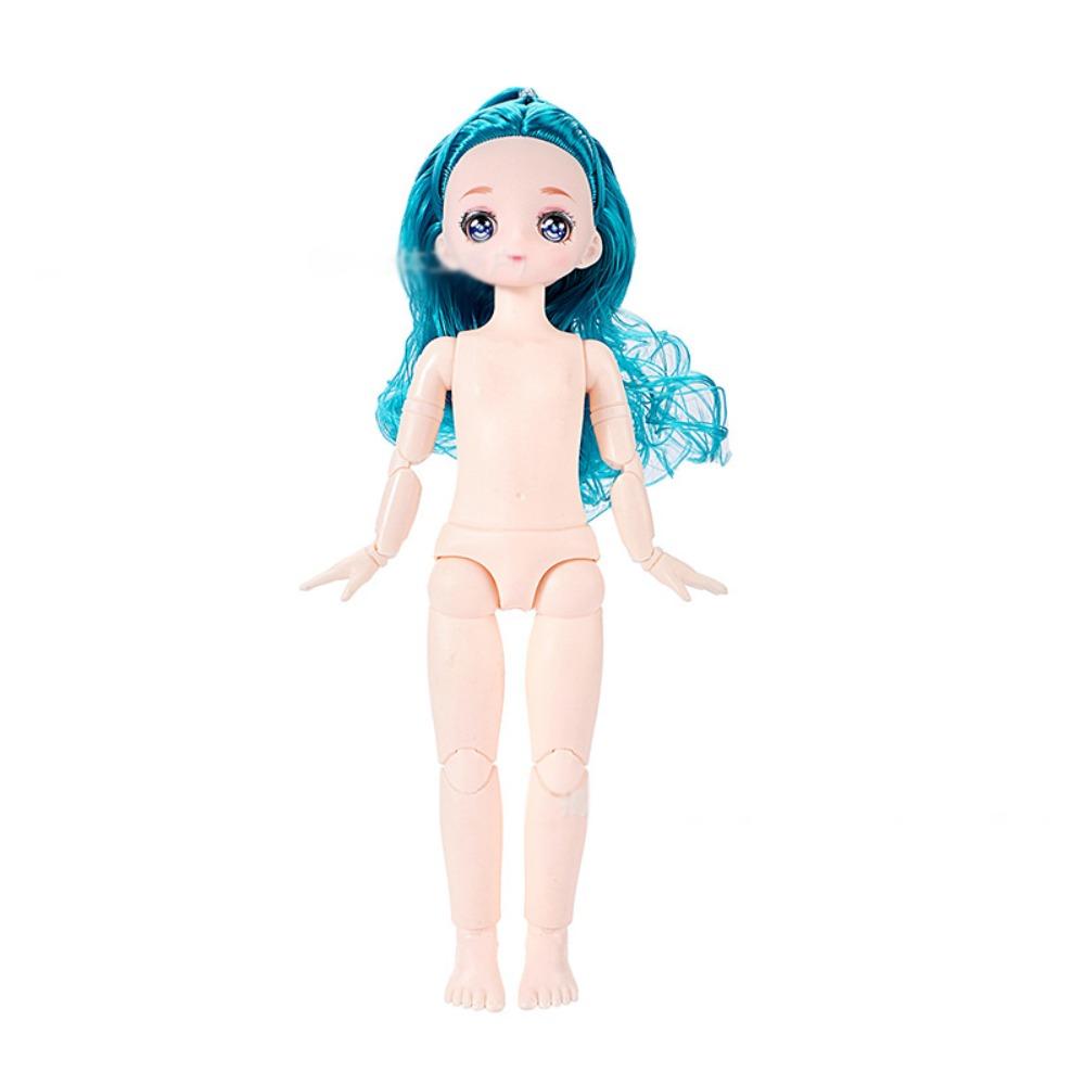 

3D Real Eye 30cm Doll Comic Face Doll Dress Up Action Figure Body 1/6 Doll Model Children Gift синий