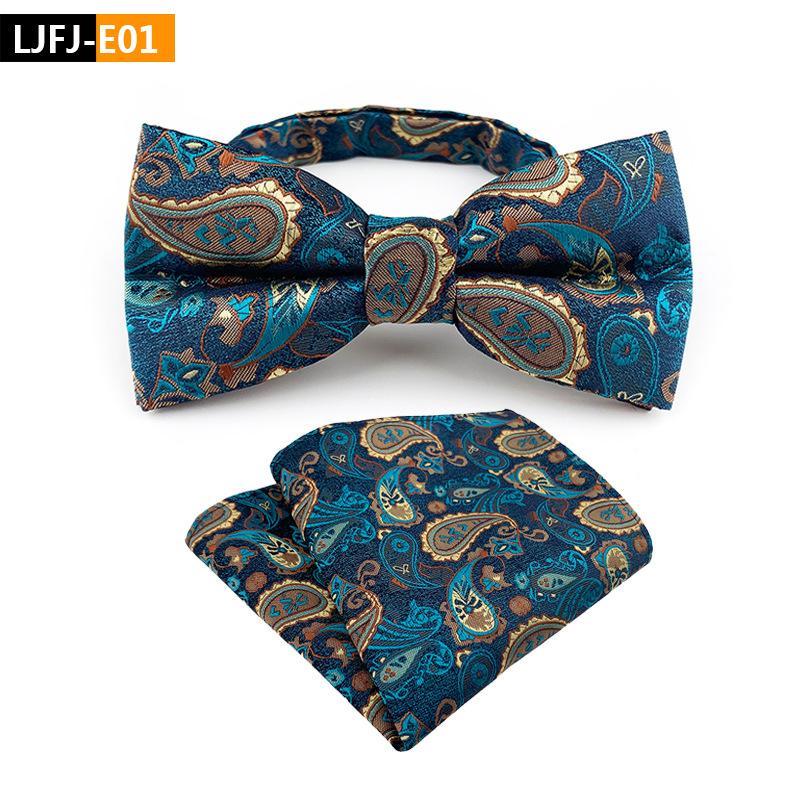 Bow Tie Plus Pocket Towel Set, Groom'S Wedding Bow Tie.
