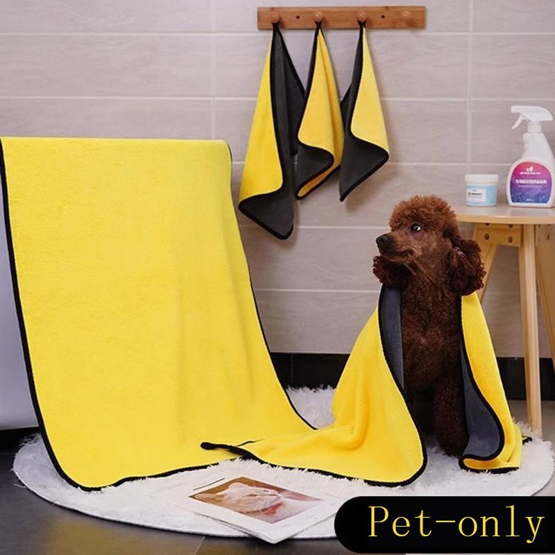 New Pet Dog Absorbent Towel Microfiber Dog Bathing Towel Dog Bathrobes Wiping Cloth