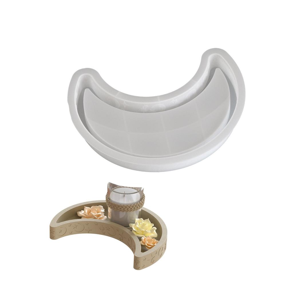 Sturdy Flexible Silicone Round Tray Mould Home Accessory for Easy Craft Projects and Artistics Creation Daily Use
