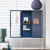 Gray and Blue Peel and Stick Wallpaper Geometric Liner Wall Paper Removable Self-Adhesive Wallpaper for Bedroom Wall Decor