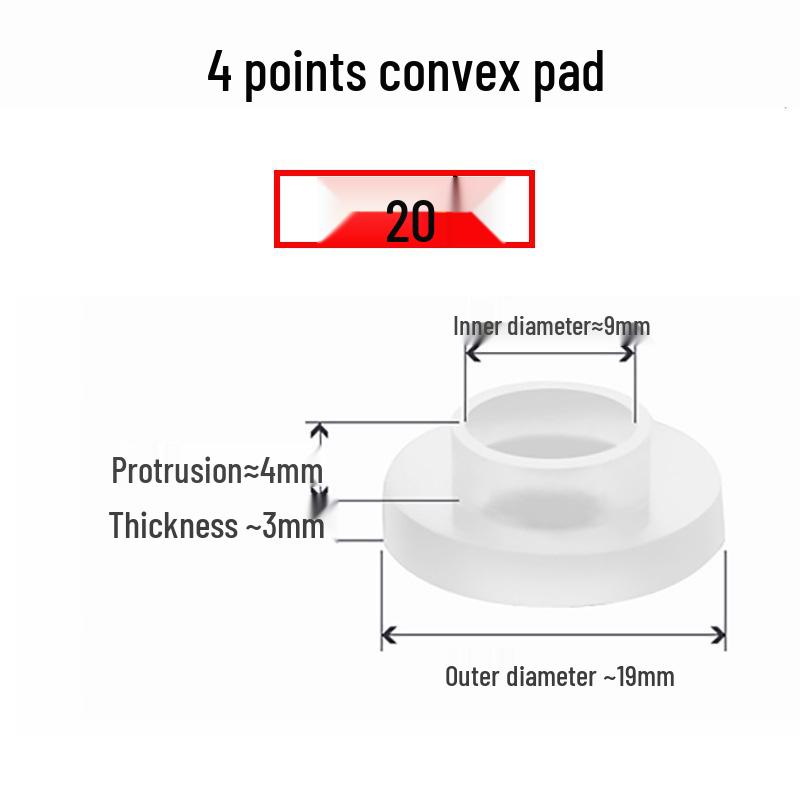 4-Point Shower Head Silicone Gasket & Rubber Washer Set