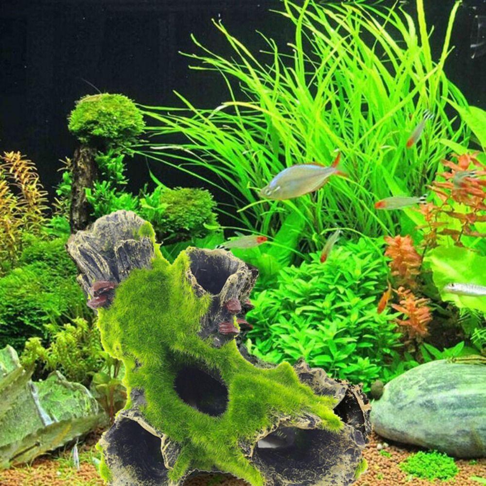 For Fish Tank Aquarium Decor Resin Shrimp Hiding House Artificial Trunk Tree Branch Driftwood