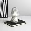 Modern Hand Painted Ceramic Round Dot Mushroom Statue Creative Abstract Crafts Sculpture Desktop Figurines Home Decor Ornaments