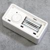 Fuji Boeki Table Clock, Radio-Controlled Digital Alarm Clock, Flip-Style, Snooze Alarm, Backlight, Retro Pop White 60694
