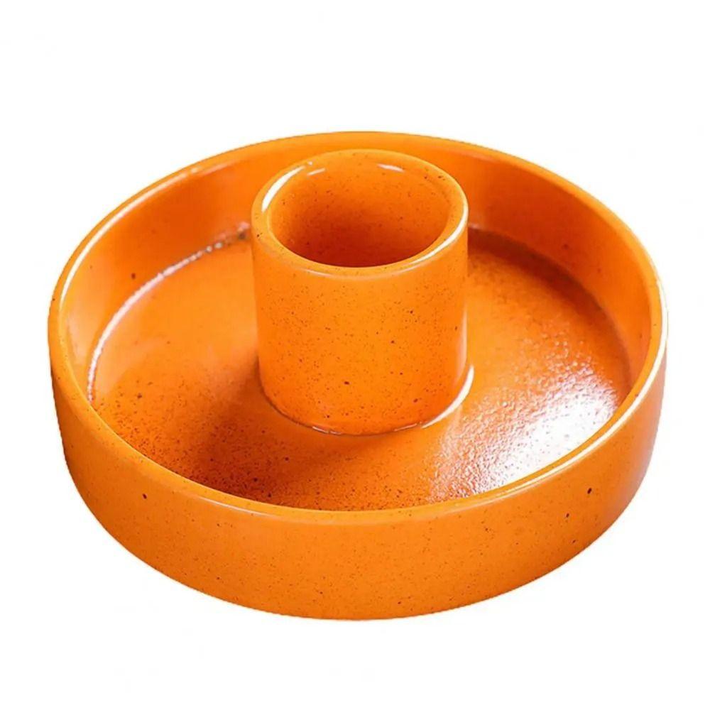 

Easy To Clean Candle Holder Artistic Candlestick Made Stand Palo Santo Incense Burner Beauty Salon оранжевый