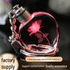 Luminous Heart-Shaped Crystal Logo Keychain – Promotional Gift