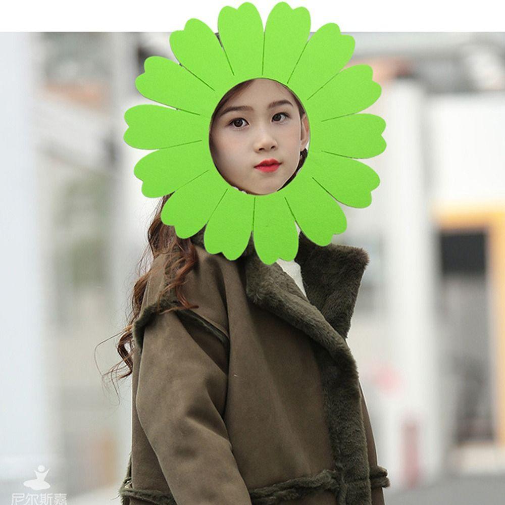Cosplay Costume Sunflower Headgear 39cm Sunflower Hat Hood Easy To Wear Performance Props