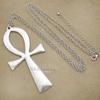 Retro Vintage Necklace Pendant Amulet Talisman Big Ankh Cross Men Women Stainless Steel Egypt Egyptian Key Life Jewelry Gift Hip Hop Rock Goth Gothic