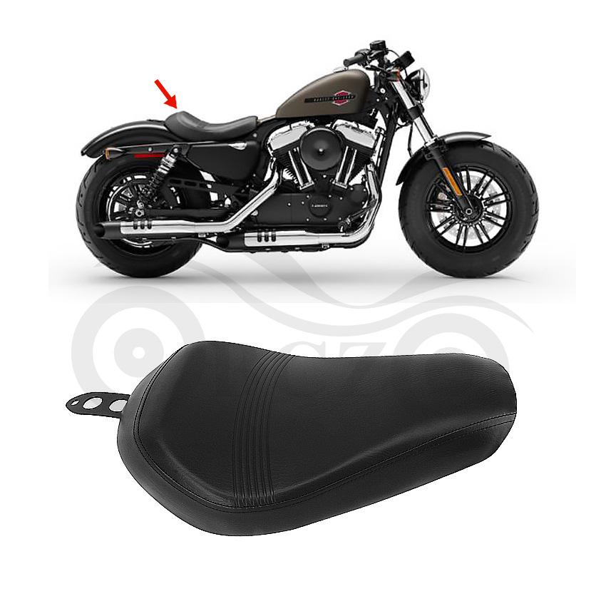 Compatible Front and Rear Seat Cushions for Harley XL883 1200 X48 Motorcycles (2016-2020) - Front Leather Seat Included