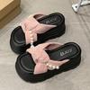 Platform Slippers Sandals Woman Bowknot Thick Sole Slippers Women Chunky Flip Flops New Summer Casual Beach Slides Zapatos Mujer