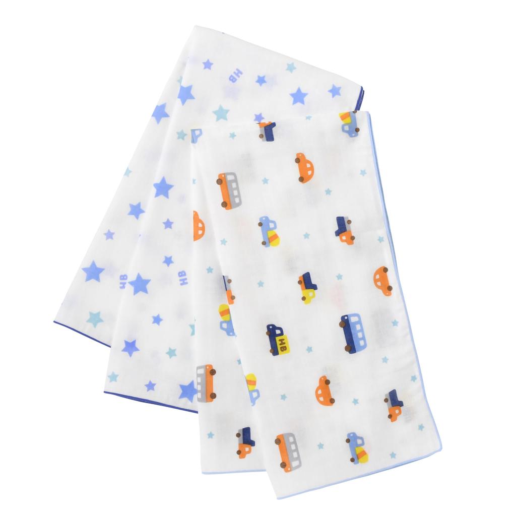 MIKIHOUSE HOT BISCUITS Starter Baby Boys and One Size Fits Set, Patterned, Year-Round Clothes, Girls, Newborn, Blue, All, 74-9969-497