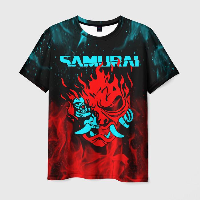 Newest Demon Samurai Mask Sakura 3D Print T shirts For Men/Women Crew Neck Short sleeve Top Fashion Oversized Punk Style T shirt