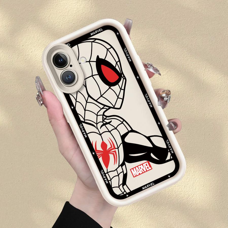 Marvel Spiderman Ironman Hülle für iPhone 16e 13 12 11 Pro Max 15 16 14 Plus XS Max XR 17 Air Weiche Abdeckung