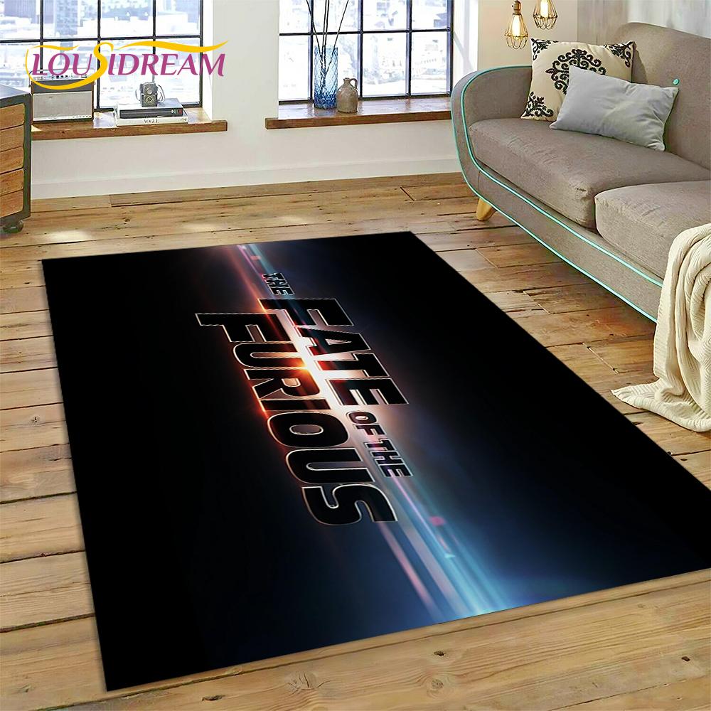 Alfombra para el Suelo más Reciente de la Película Fast & Furious X 10 Vin Diesel para Sala de Estar, Dormitorio, Decoración del Hogar, Decoración Antideslizante para Sofá, Felpudo