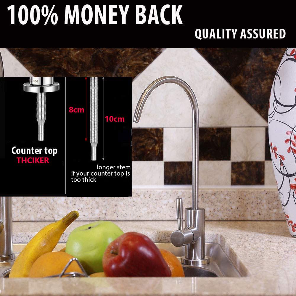 Stainless Steel RO Water Faucet Reverse Osmosis Water Filtration System Water Filter Faucet Kitchen Drinking Water Faucet