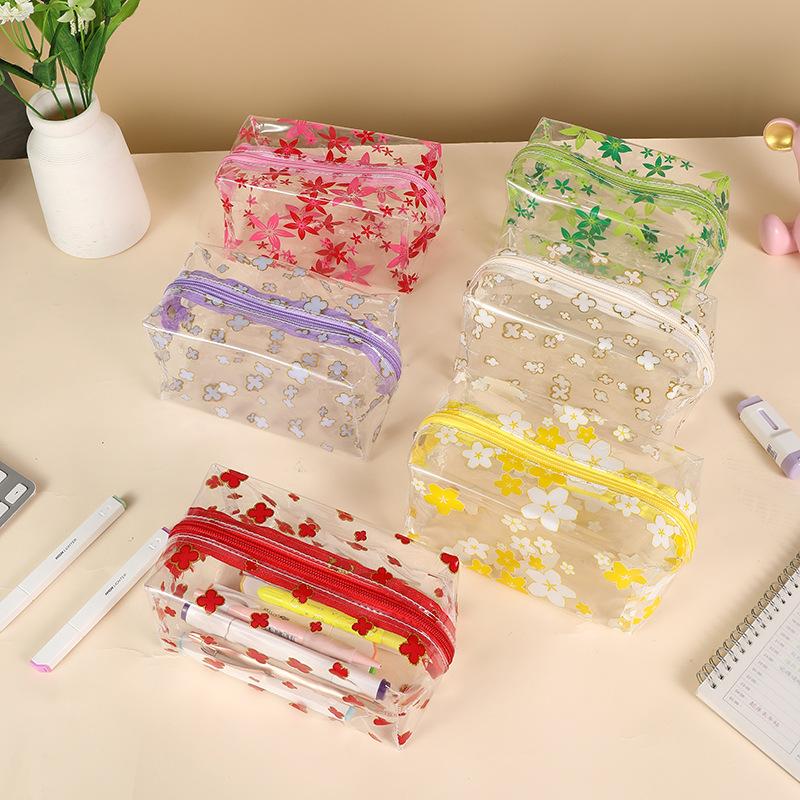 PVC Waterproof Cosmetic Bag Portable Large Capacity Transparent Wash Bag Travel Toiletries Cosmetic Organizer Swimming Bag