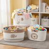 Cute Cotton Rope Storage Basket Cartoon Clutter Tidy Bin Toy Snack Organizer  for Living Room