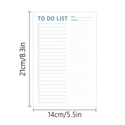 1pc, A5 Tear-Off Notepad, 50 Sheets of 100gsm Heavy Paper, 8.3x5.5 Inches, Blue Series, For Planning, Memo Pad, Sticky Notes