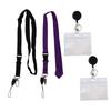 Card Badge Clip ID Card Holder Name Card Holder Retractable Badge Holder Badges Set Lanyard