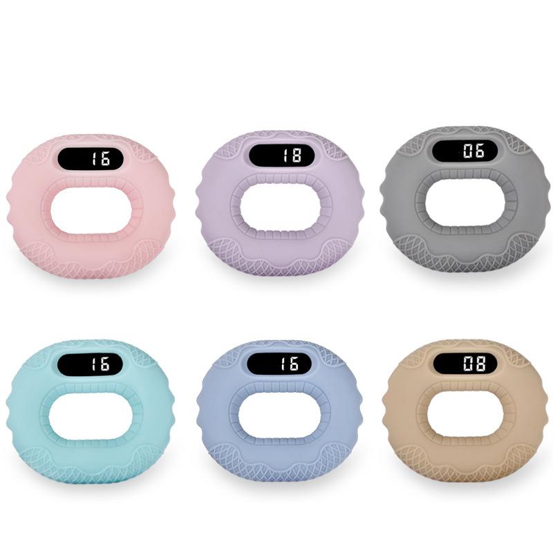 Silicone Grip Strength Device Exercises Finger Strength Grip Ring Connection Bluetooth Flashing Short Video Counting Training