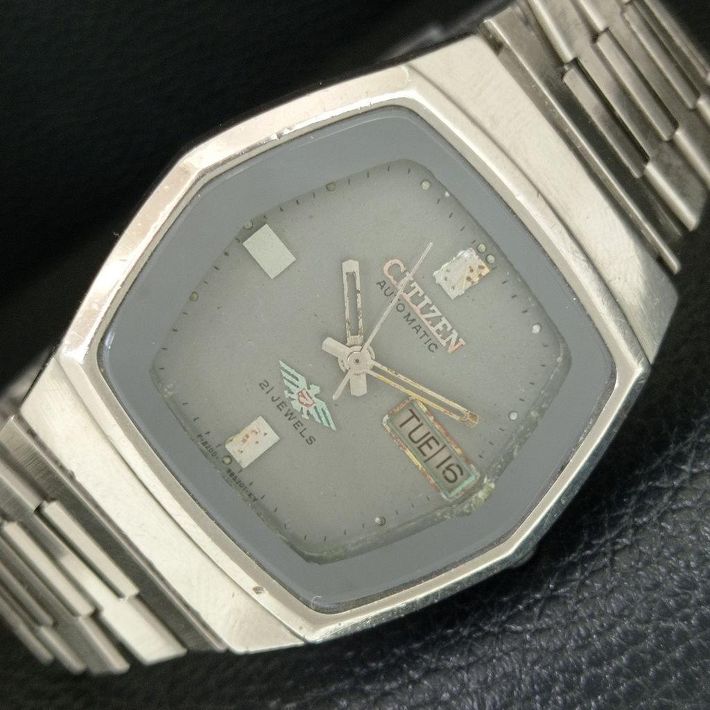 РЕДКИЕ ВИНТАЖНЫЕ АВТОМАТИЧЕСКИЕ ЧАСЫ CITIZEN 8200A ЯПОНИЯ МУЖСКИЕ ОРИГИНАЛЬНЫЙ ЦИФЕРБЛАТ a705527-1