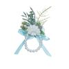 Elegant Floral Pearl Wristband Wrist Decor Ornament for Bridesmaids Wreath for Wedding Reception Photography