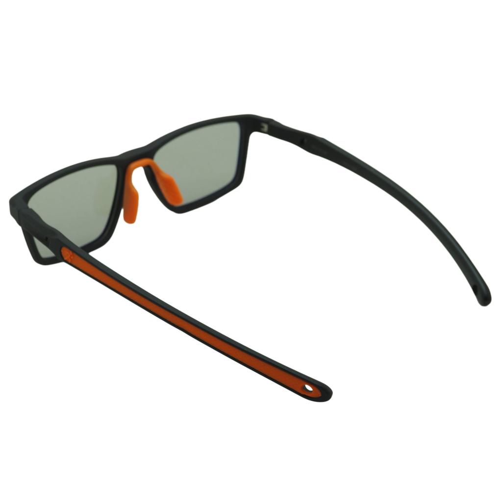 6753FG Light Color Polarized Sports Sunglasses for Men UV Square Rubber Straight Temples Black [OTC.web] - Stylish, Cool, Protection, TR90, Shape,