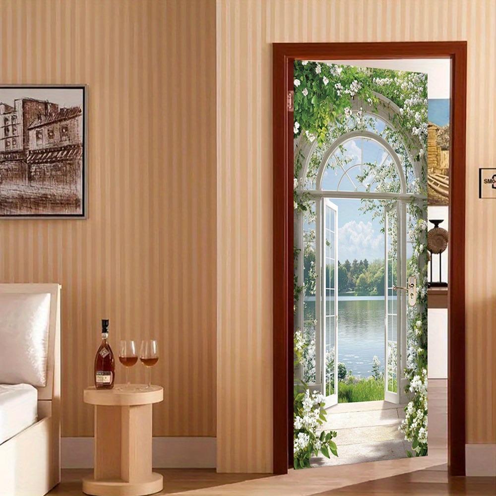 Vibrant Sunlight and Floral Self-Adhesive Wall Stickers - Living Room, Bedroom, and Office Decor Options | Modern Abstract Art Murals