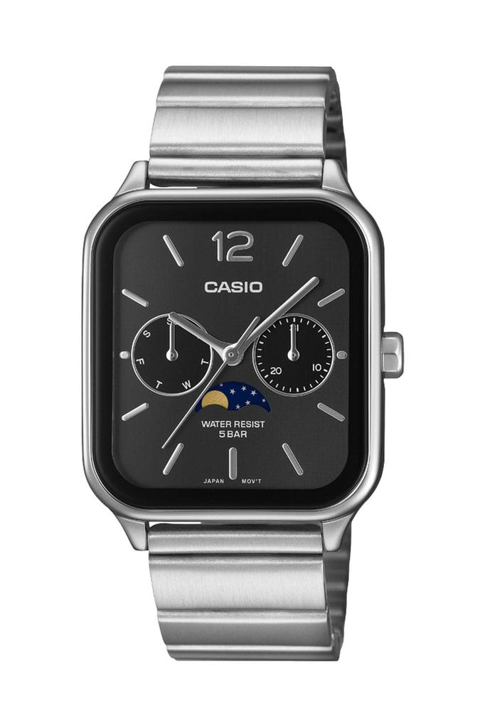 Casio Collection Watch with Moon Phase Black Function, MTP-M305D-1AJF, Men's,