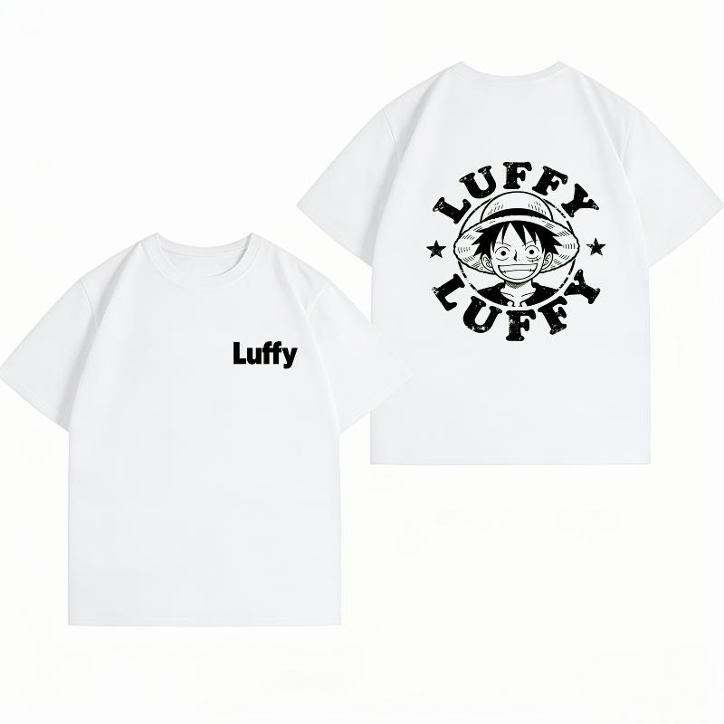Unisexs Clothing New 100 Cotton Summer TShirt Bandai One Piece Unisexs TShirt Luffy Red Stamp Print Casual Unisexs TShirt S