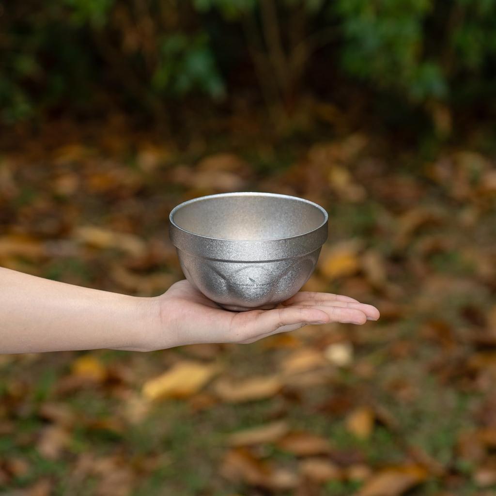 Boundless Voyage Titan Reis Ramen Reissuppe mit Aufbewahrungstasche Kristall Ti1161T doppelwandige Schüssel, 500ml, Schüssel, Schüssel, Schüssel, Hitzebeständig,