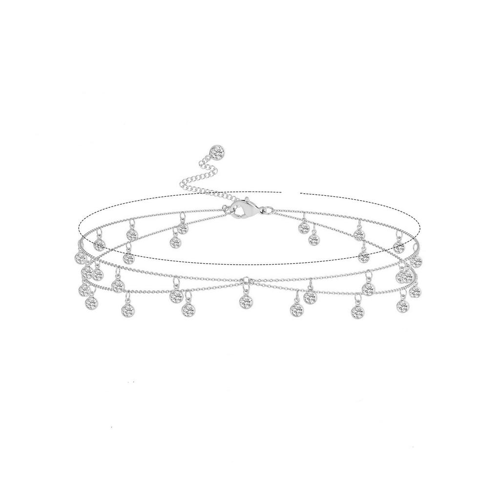 European and American Rhinestone Tassel Beach Waist Chain for Women - Fashionable Crystal Body Chain Decoration