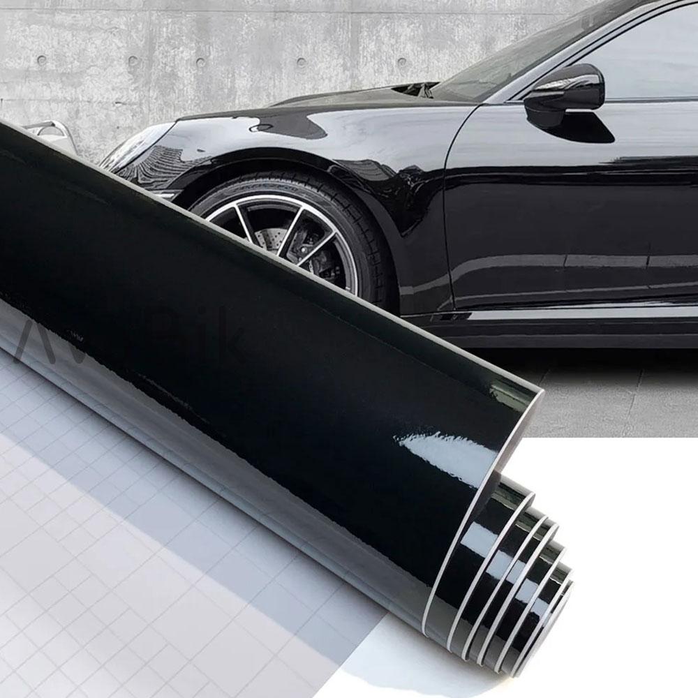Glossy Black  30cm/60x152cm Ultra PET Piano Black Vinyl Wrap Film Self Adhesive Car Body Wrap Motorcycle Stickers Bubble Free