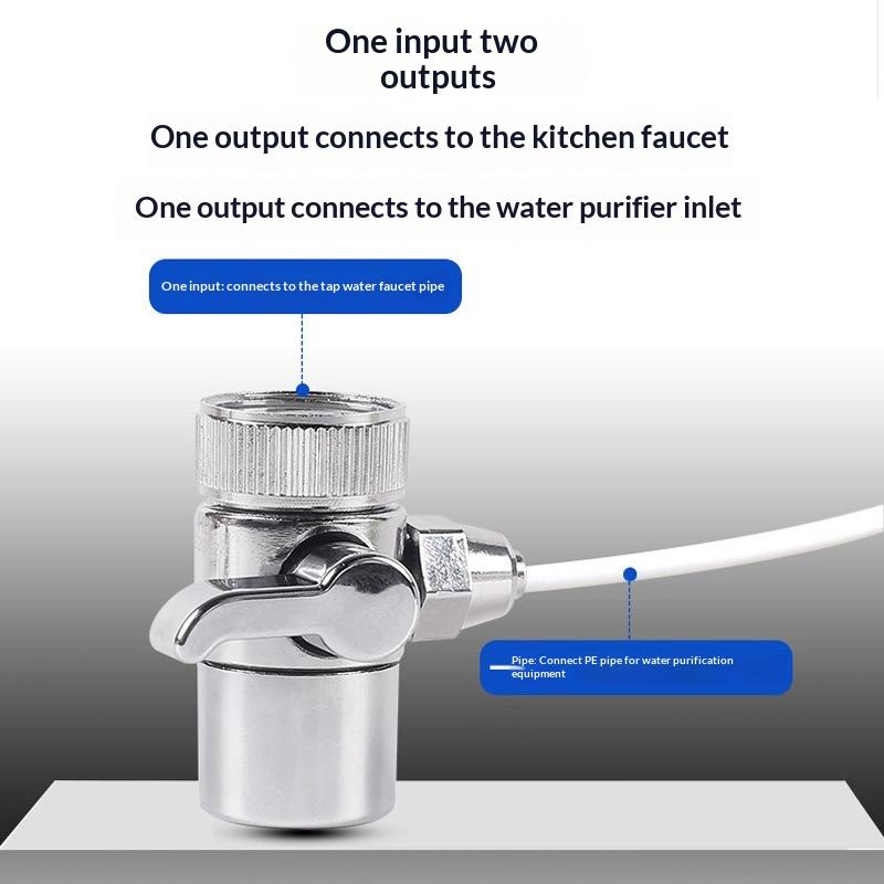 Adaptador de grifo Divisor de fregadero de cocina Válvula desviadora Conector de grifo de agua Para inodoro Ducha Baño Cocina