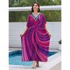 Plus Size Women's New Beach Blouse Print Loose Holiday Bikini Sunscreen Swimsuit Blouse