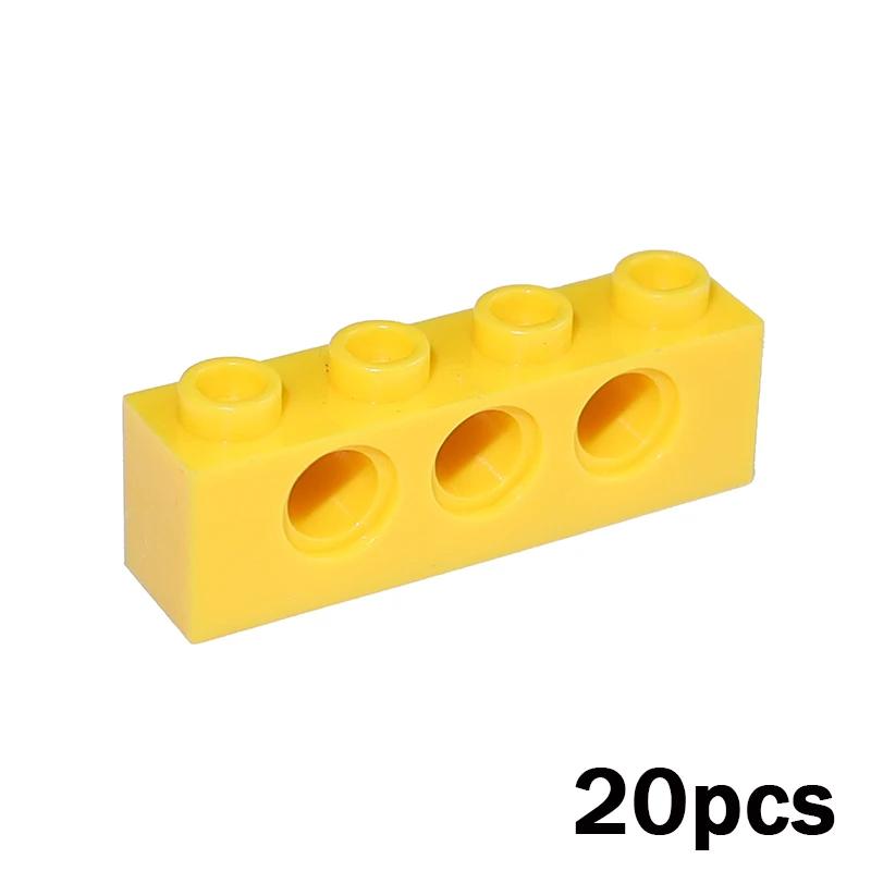 Brick 1x4 with 3 Holes MOC Technical Assemble Particles 3701 DIY Building Blocks Educational Toy for Kids