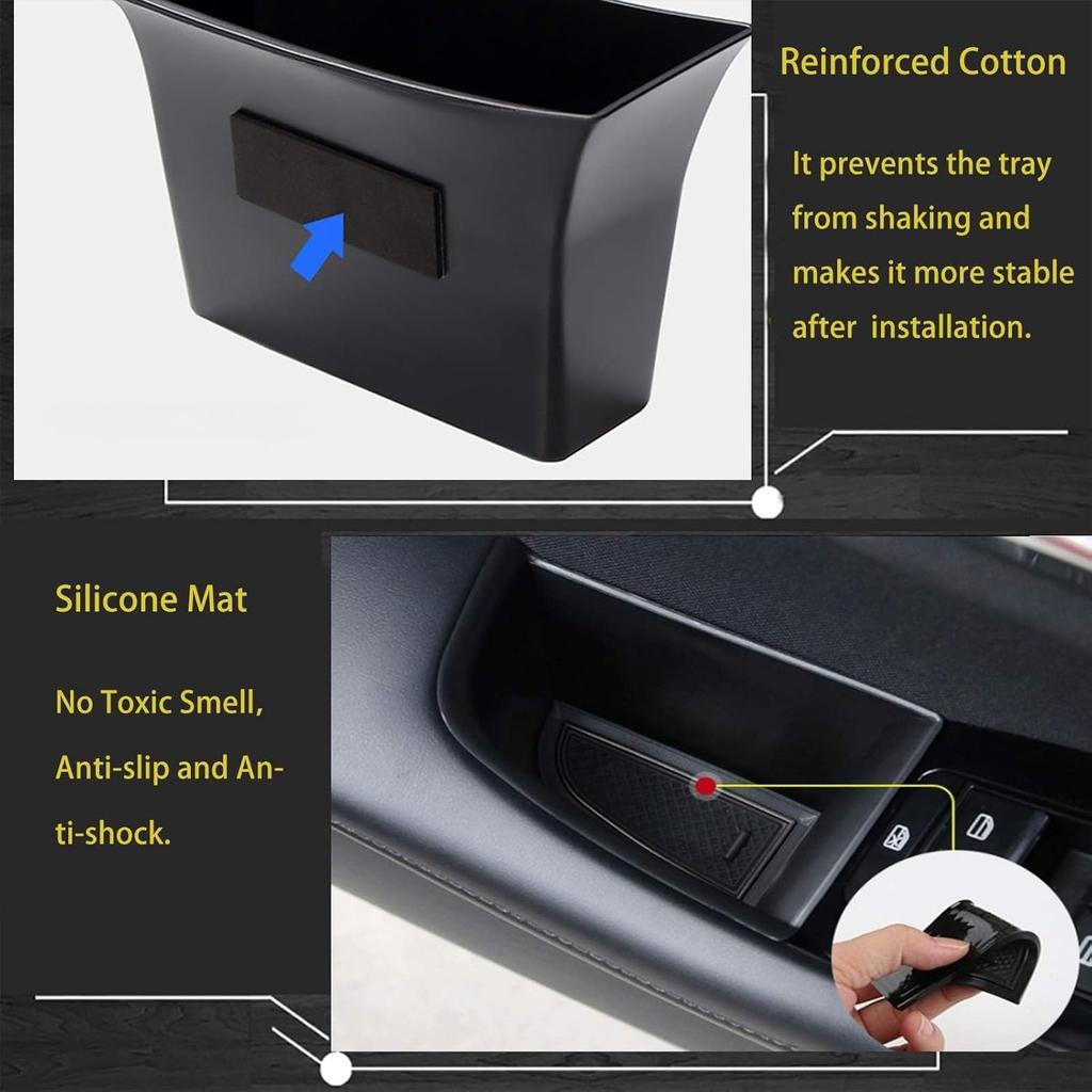 TTCR-II Compatible With Door Handle Organizer Tray Mazda 3 -2025, Fits For Door Storage Box Mazda CX-30 -2025 At Driver And Front Passenger Side (2