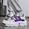 Originale Lila Herren Freizeitsneaker Mode Nieten Herren Skateboard Schuhe Streetwear Hip Hop Schuhe Herren Plateau Designer Sneaker