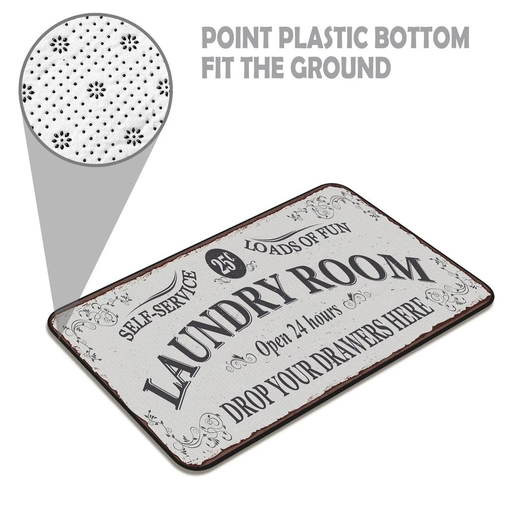 Laundry Room Runners Rugs Home Decor Hallway Balcony Entrance Doormat Laundry Mat for Bathroom Anti-slip Laundry Room Decor