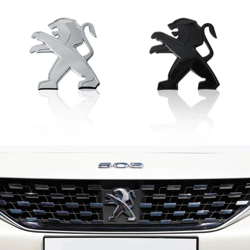 Car Front Grille Emblem Rear Trunk Lid  Decoration Sticker for Peugeot 206 207 208 306 308 406 407 408 107 108 2008 3008 5008