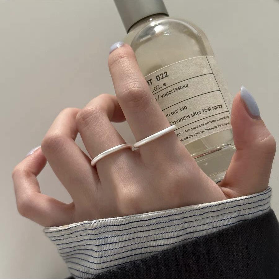 Sterling Silver Matte Frosted Ring: Unisex Plain Band, Korean Style Pinky or Fashion Accessory, Perfect Birthday Gift
