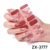 Smudge-dyed Semi-transparent Nail Stickers 3D Nail Polish Film Nail Stickers Onion Pink Checkered Adhesive Nail Stickers