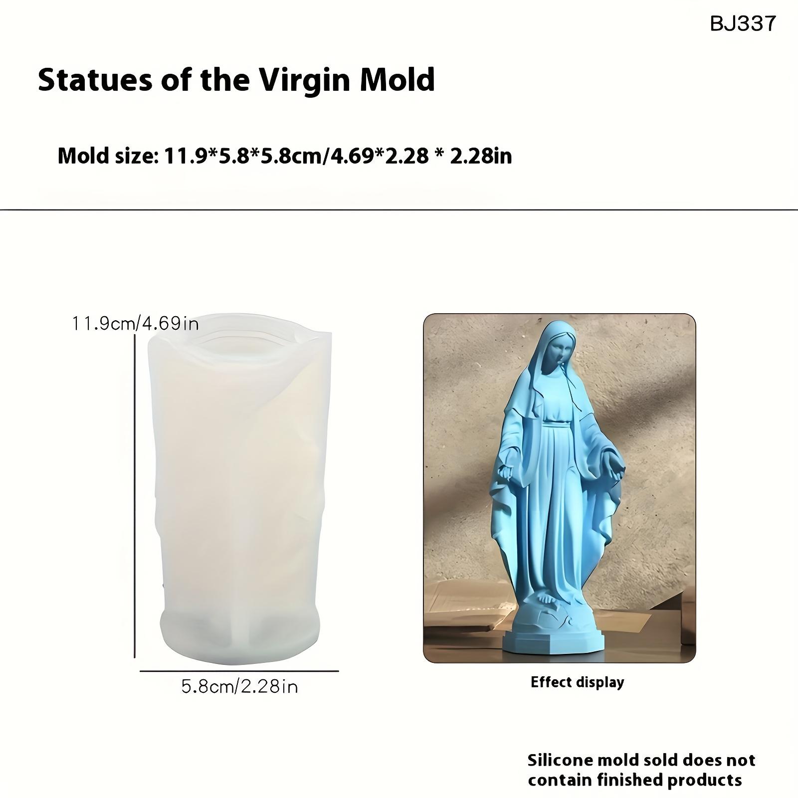 

Silicone Mold Epoxy Resin Mold Mold for praying saints Gypsum Ornament Three-Dimensional Wings Praying Goddess Mold Aromatherapy белый