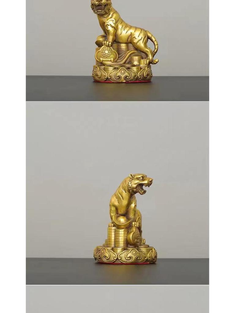 Complete Set of Brass and Copper Chinese Zodiac Ornaments: Rat, Ox, Tiger, Rabbit, Dragon, Snake, Horse, Sheep, Monkey, Rooster, Dog, Pig.